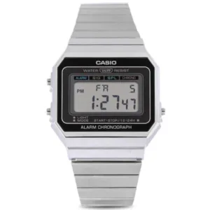 Casio Vintage Collection Silver Stainless Steel Silver Dial Quartz Unisex Watch