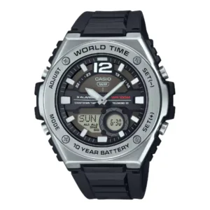 Casio Black Resin Strap Black Dial Quartz Watch for Gents