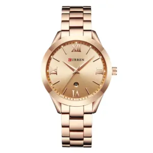Curren 9007 rose gold stainless steel
